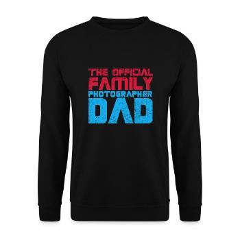 The Official Family Photographer Dad - Unisex Sweatshirt - black - Front - Alina (178cm) & Michal (187cm)