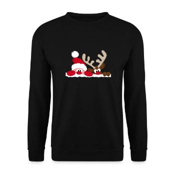 rennes rennes nicholas nicholas noël Weihn - Sweat-shirt Unisexe - noir - Devant - Alina (178cm) & Michal (187cm)