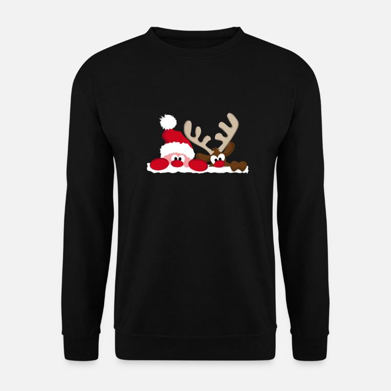 nicholas nikolaus reindeer rentier christmas weihn - Unisex Pullover - Schwarz