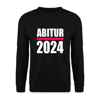 Abitur 2024 - Unisex Pullover - Schwarz - Vorne - Alina (178cm) & Michal (187cm)