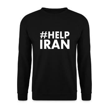 Help iran - Unisex Sweatshirt - black - Front - Alina (178cm) & Michal (187cm)