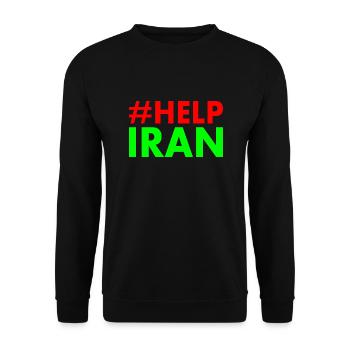 Help iran - Unisex Sweatshirt - black - Front - Alina (178cm) & Michal (187cm)