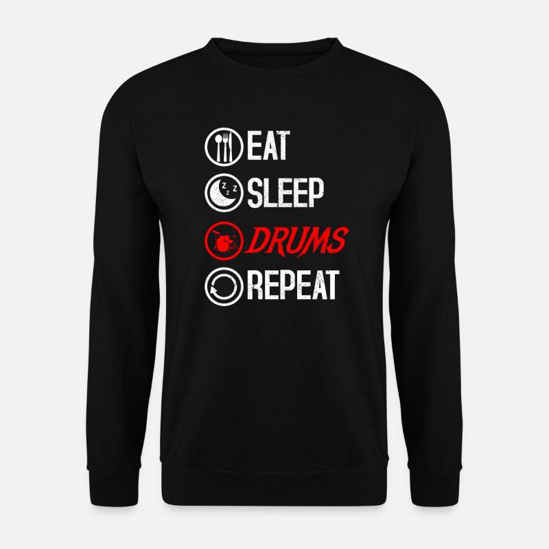 Schlagzeug Drumsticks Instrument - Unisex Pullover - Schwarz