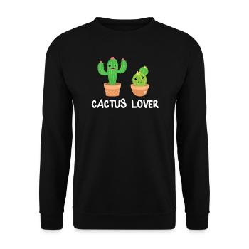Cactus Cactus Cactus Lover Gift - Unisex Sweatshirt - black - Front - Alina (178cm) & Michal (187cm)