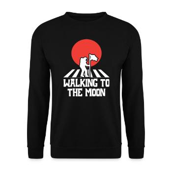 Walking to the Moon - Unisex Pullover - Schwarz - Vorne - Alina (178cm) & Michal (187cm)