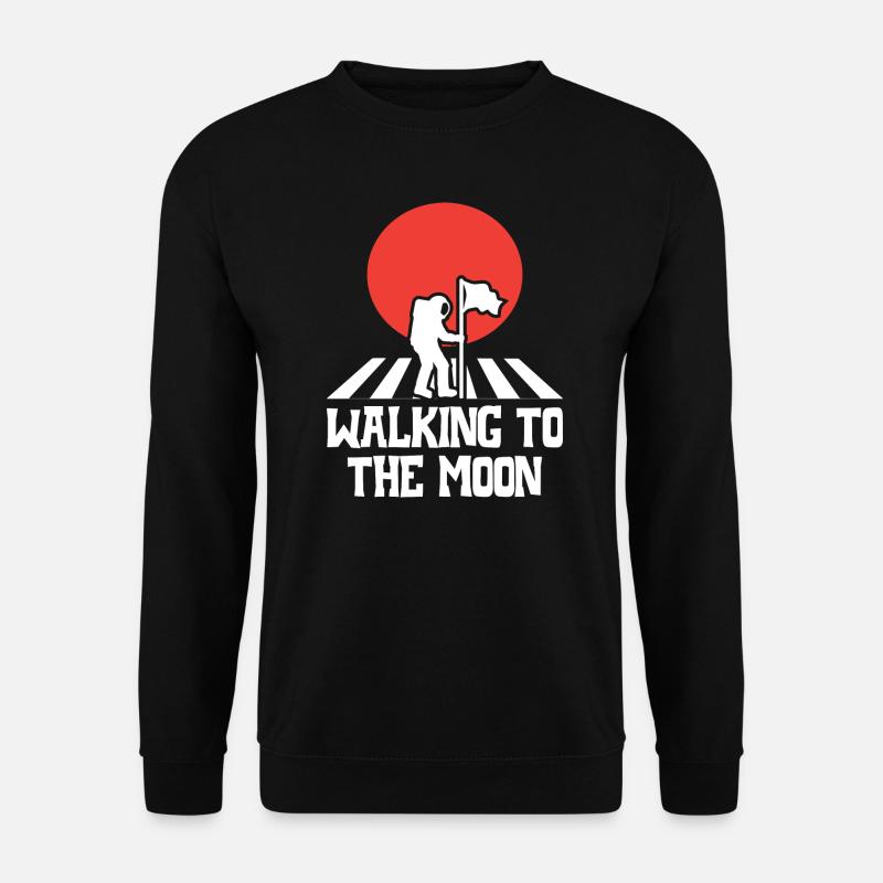 Walking to the Moon - Unisex Sweatshirt - black