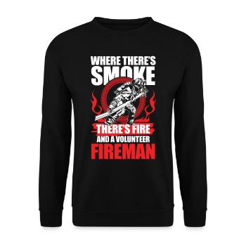A Volunteer Fireman für Freiwillige und - Unisex Pullover - Schwarz - Vorne - Alina (178cm) & Michal (187cm)