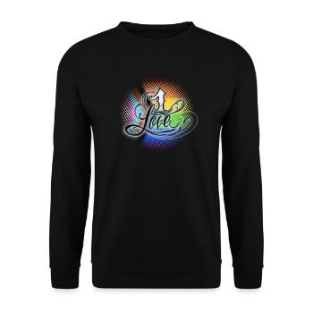 One love pride - Unisex Sweatshirt - black - Front - Alina (178cm) & Michal (187cm)