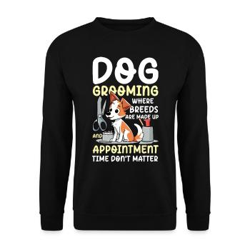 Dog Grooming Where Breeds Are Made Up - Unisex Pullover - Schwarz - Vorne - Alina (178cm) & Michal (187cm)
