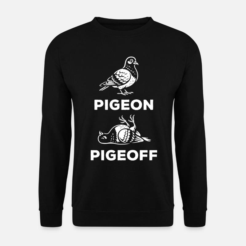 Pigeon Pigeoff - Taube - On/Off - Wortspiel - Unisex Pullover - Schwarz