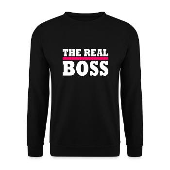 The real boss - Sweat-shirt Unisexe - noir - Devant - Alina (178cm) & Michal (187cm)