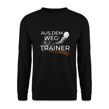 Tennistrainer lustiges Geschenk Shirt - Unisex Pullover - Schwarz - Vorne - Alina (178cm) & Michal (187cm)