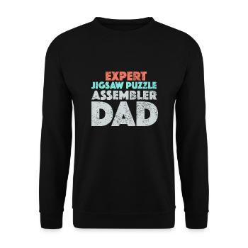 L’expert Jigsaw Puzzle Assembler Papa - Sweat-shirt Unisexe - noir - Devant - Alina (178cm) & Michal (187cm)