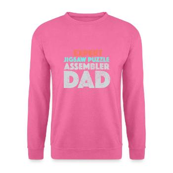 The Expert Jigsaw Puzzle Assembler Dad - Unisex Sweatshirt - pink - Front