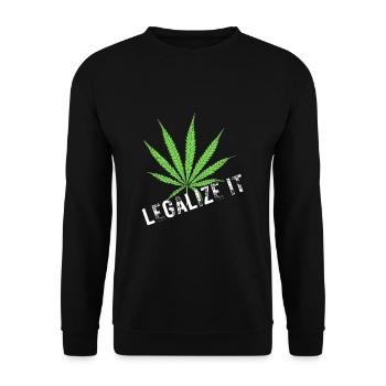 Legalize Weed Stoner Shirt - Unisex Sweatshirt - black - Front - Alina (178cm) & Michal (187cm)