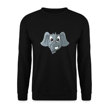 Cute elephant - Unisex Sweatshirt - black - Front - Alina (178cm) & Michal (187cm)