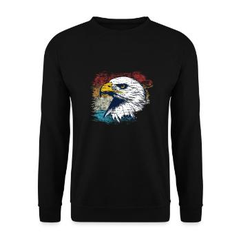 Adler - Unisex Pullover - Schwarz - Vorne - Alina (178cm) & Michal (187cm)
