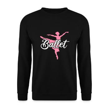 Danseur Danse Ballerine Ballerine Ballet - Sweat-shirt Unisexe - noir - Devant - Alina (178cm) & Michal (187cm)