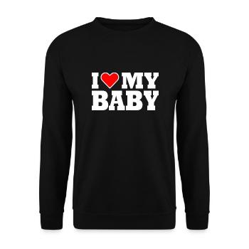 I love my baby - Sweat-shirt Unisexe - noir - Devant - Alina (178cm) & Michal (187cm)