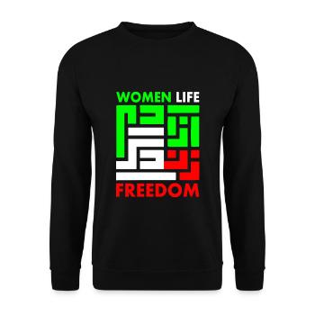 Women life freedom - Unisex Sweatshirt - black - Front - Alina (178cm) & Michal (187cm)