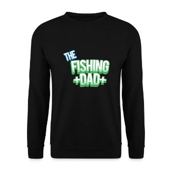 Le père pêcheur - Papa Lustig - Sweat-shirt Unisexe - noir - Devant - Alina (178cm) & Michal (187cm)