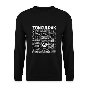 Zonguldak 67 Türkiye - Unisex Pullover - Schwarz - Vorne - Alina (178cm) & Michal (187cm)