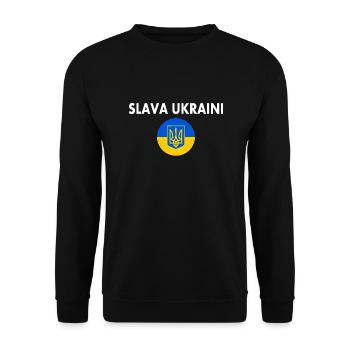 Slava ukraini - Unisex Sweatshirt - black - Front - Alina (178cm) & Michal (187cm)