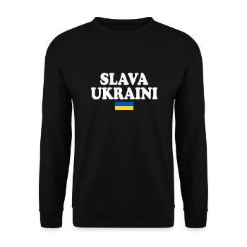 Slava ukraini - Unisex Sweatshirt - black - Front - Alina (178cm) & Michal (187cm)