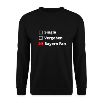 Bayern Fan statt vergeben - Unisex Pullover - Schwarz - Vorne - Alina (178cm) & Michal (187cm)