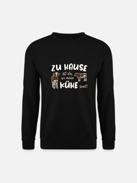 Zu Hause ist da wo meine Kühe sind - Unisex Pullover - Schwarz