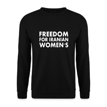 Freedom for iranian womens - Unisex Sweatshirt - black - Front - Alina (178cm) & Michal (187cm)