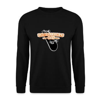 Papa skateboard - Papa Lustig - Sweat-shirt Unisexe - noir - Devant - Alina (178cm) & Michal (187cm)