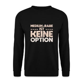 Medium-Rare Ist Keine Option - Unisex Pullover - Schwarz - Vorne - Alina (178cm) & Michal (187cm)