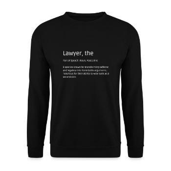T-shirt d’avocat - Humour pour les experts juridiques - Sweat-shirt Unisexe - noir - Devant - Alina (178cm) & Michal (187cm)