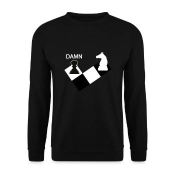 chess - Unisex Sweatshirt - black - Front - Alina (178cm) & Michal (187cm)