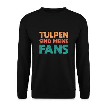 Tulpen Sind Meine Fans - Unisex Pullover - Schwarz - Vorne - Alina (178cm) & Michal (187cm)