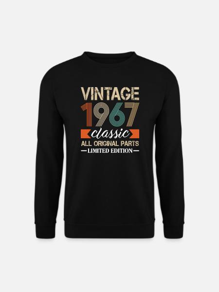 Naissance 1967 naissance anniversaire rétro - Sweat-shirt Unisexe - noir