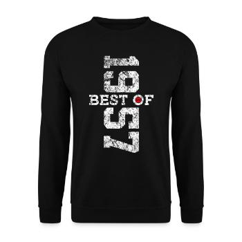 69E ANNIVERSAIRE MEILLEUR DE 1957 - Sweat-shirt Unisexe - noir - Devant - Alina (178cm) & Michal (187cm)