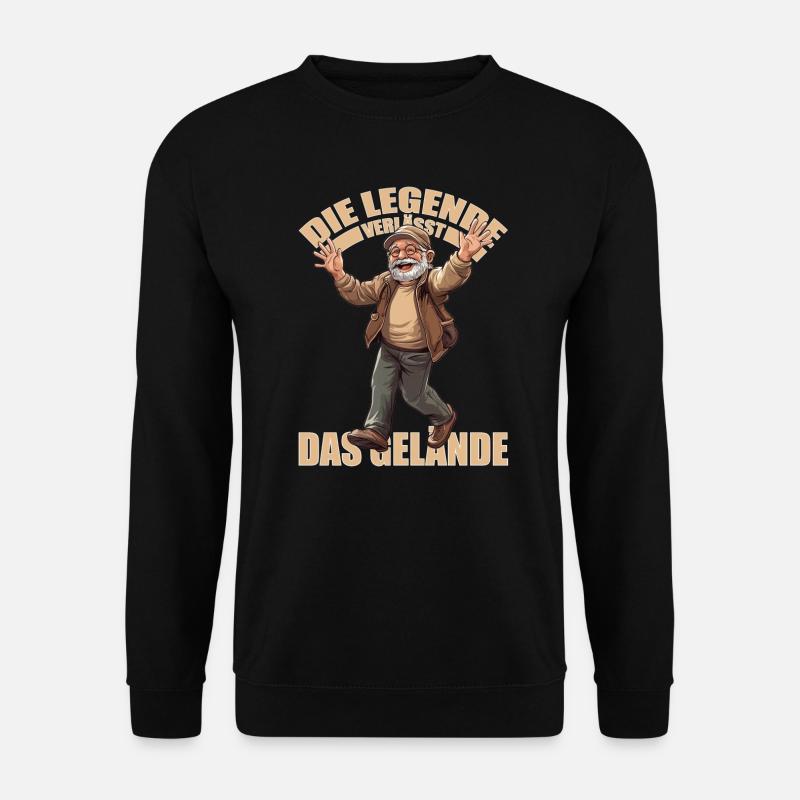 Die Legende verlässt das Gelände Rentner Geschenk - Unisex Pullover - Schwarz