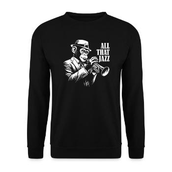 Der ganze Jazz - Unisex Pullover - Schwarz - Vorne - Alina (178cm) & Michal (187cm)