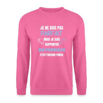 Supporter Bayonnais Rugby - Sweat-shirt Unisexe - rose - Devant