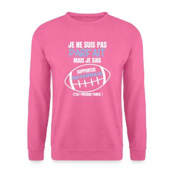 Supporter Bayonnais Rugby - Sweat-shirt Unisexe - rose - Devant