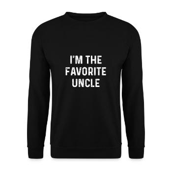 Funny Uncle T Shirts Sarcastic Family Tees for - Unisex Sweatshirt - black - Front - Alina (178cm) & Michal (187cm)