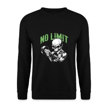 Entraînement de musculation du crâne et No Limit - Sweat-shirt Unisexe - noir - Devant - Alina (178cm) & Michal (187cm)