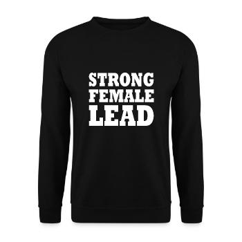 Strong female lead - Unisex Pullover - Schwarz - Vorne - Alina (178cm) & Michal (187cm)