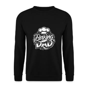 Pâtisserie papa cuisineur papa notre papa cuit - Sweat-shirt Unisexe - noir - Devant - Alina (178cm) & Michal (187cm)