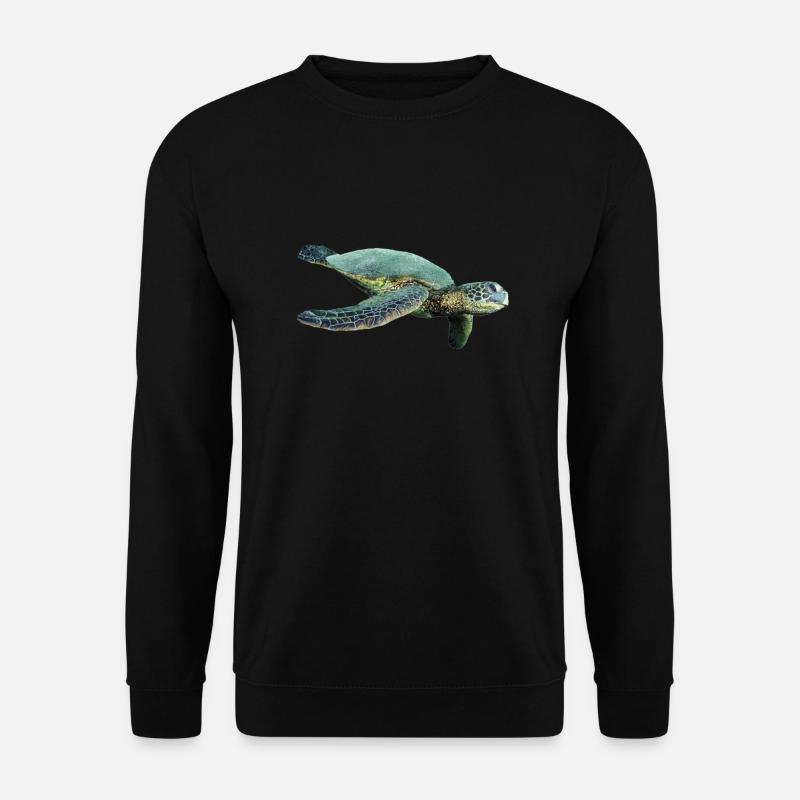 turtle schildkroete tiere animals6 - Unisex Pullover - Schwarz