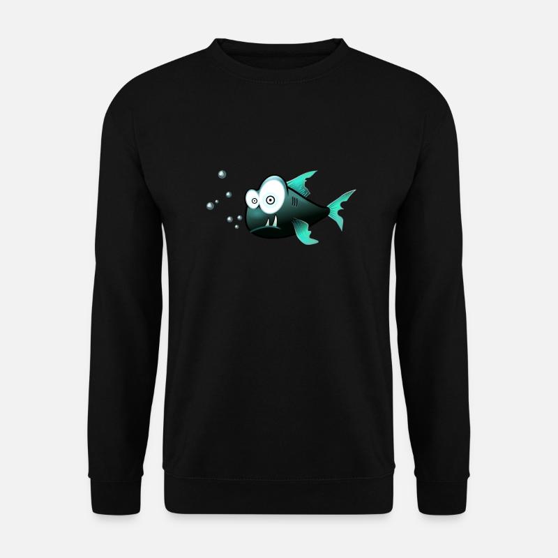 Lustiger Fisch - Unisex Pullover - Schwarz