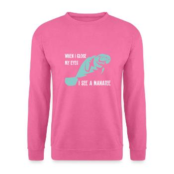Ich träume von Manatee und Dugong - Unisex Pullover - Pink - Vorne