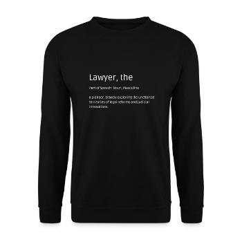 T-shirt d’avocat - Humour pour les experts juridiques - Sweat-shirt Unisexe - noir - Devant - Alina (178cm) & Michal (187cm)